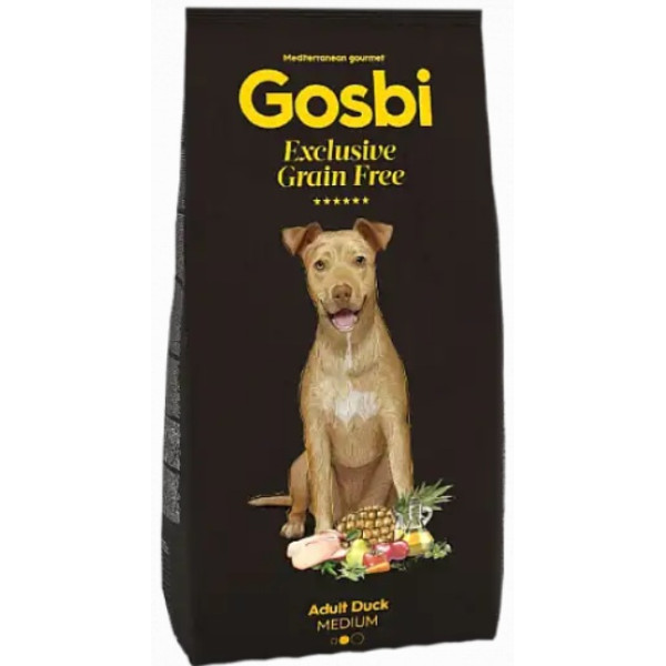 Gosbi Exclusive Grain Free 無穀物狗糧 頂級低敏系列 中型成犬配方 鴨肉 3kg / 12kg